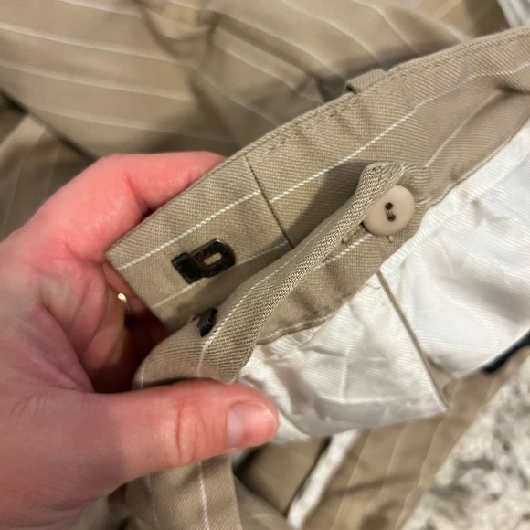2/$30 Zara - High Waisted Beige Tan Pinstripe Trouser Pants XS - Picture 7 of 7